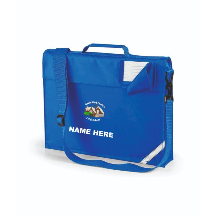 QD457 Royal Blue Book Bag with Strap c/w embroidered N&C logo
