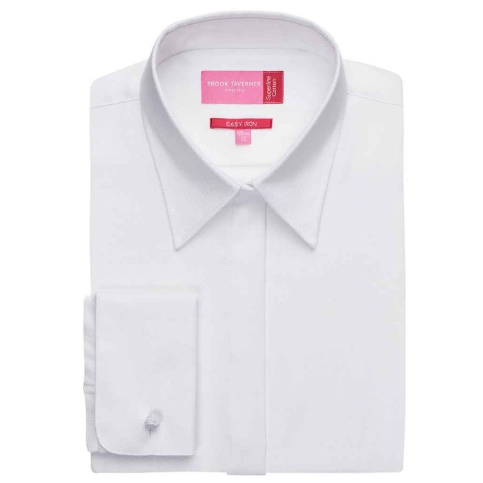 Brook Taverner Ladies Villeta Long Sleeve Herringbone Shirt