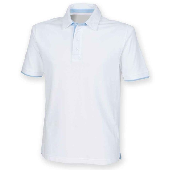 Front Row Contrast Cotton Piqué Polo Shirt