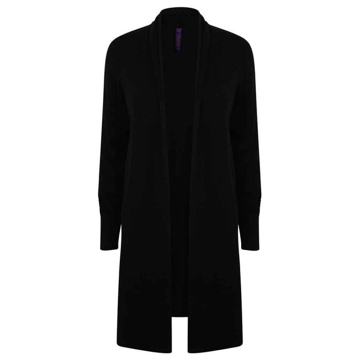 Henbury Ladies Longline Open Cardigan