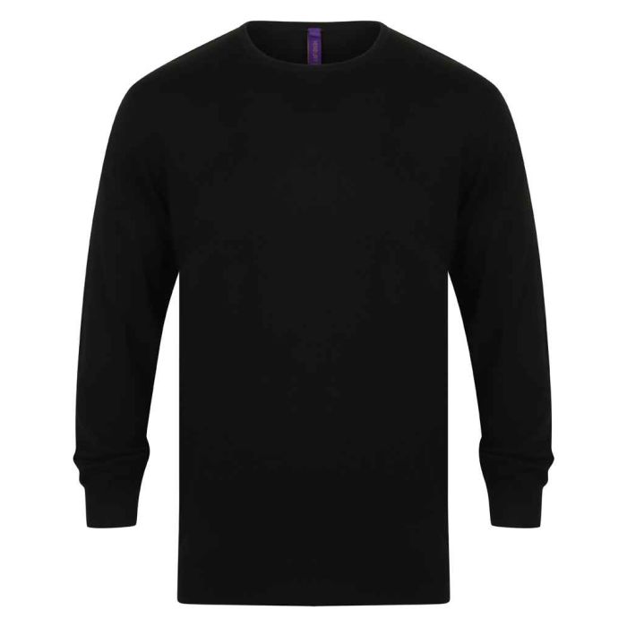 Henbury Lightweight Cotton Acrylic Crew Neck Sweater