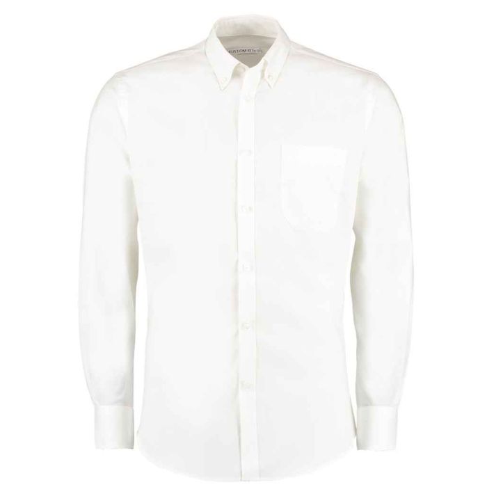 Kustom Kit Premium Long Sleeve Slim Fit Oxford Shirt
