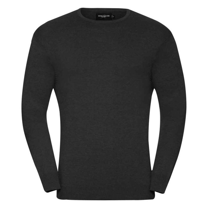 Russell Collection Cotton Acrylic Crew Neck Sweater