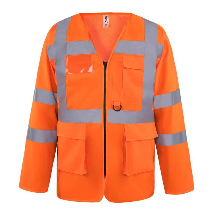 Yoko Hi-Vis Executive Long Sleeve Waistcoat