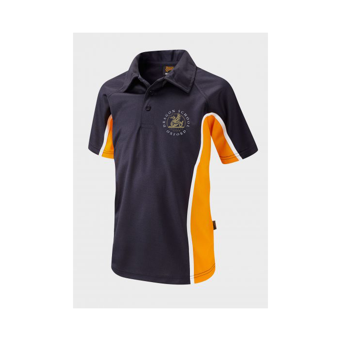 Childrens Spirit Sports Contrast Polo c/w Embroidered Dragon School Logo