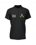 867-35-A BRUFC Edge Pro Team Black Poloshirt c/w embroidered club badge & initials
