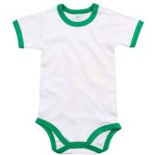 BabyBugz Baby Ringer Bodysuit - White/Kelly Green Size 12-18