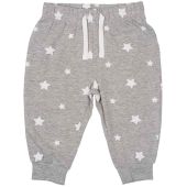 Larkwood Baby/Toddler Lounge Pants - Heather Grey/White Stars Size 3-4
