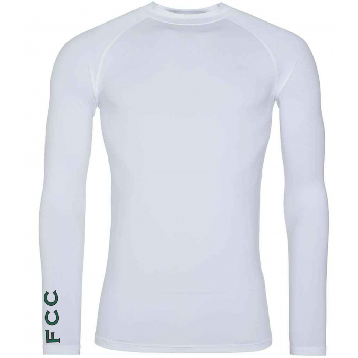 Finmere CC JC018 White Base Layer Top c/w printed sleeve FCC Logo