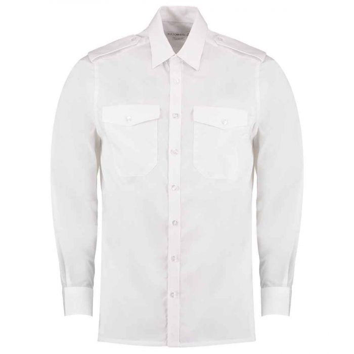 Kustom Kit Long Sleeve Tailored Pilot Shirt