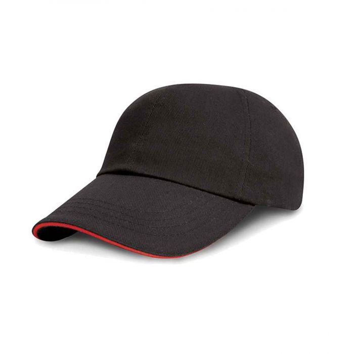 Result Kids Low Profile Heavy Brushed Cotton Cap with Sandwich Peak