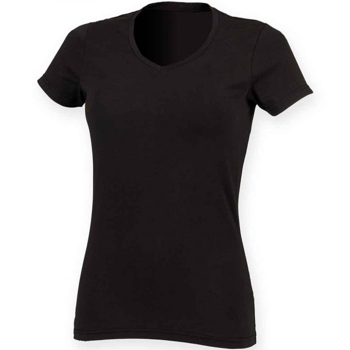 SF Ladies Feel Good Stretch V Neck T-Shirt