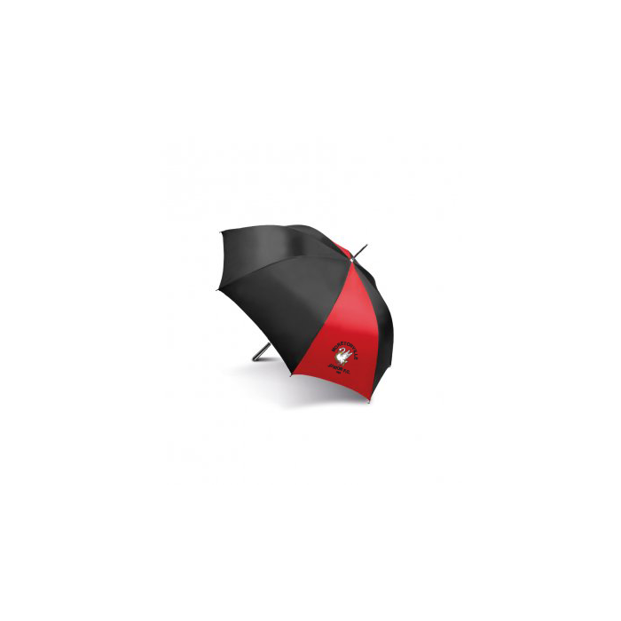 K12007 Black and Red Golf Umbrella c/w Printed MJFC Logo