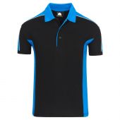 Avocet Poloshirt Black - Reflex Blue 5XL