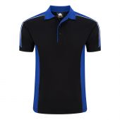 Avocet Poloshirt Black - Royal Blue 5XL