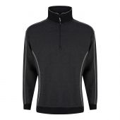 Crane 1/4 Zip Sweatshirt Charcoal Melange - Black 5XL
