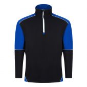 Fireback 1/4 Zip Sweatshirt Black - Royal Blue 5XL
