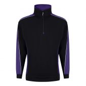 Avocet 1/4 Zip Sweatshirt Black - Purple 5XL