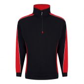Avocet 1/4 Zip Sweatshirt Black - Red 5XL