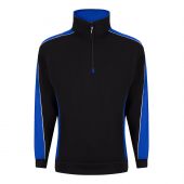 Avocet 1/4 Zip Sweatshirt Black - Royal Blue 5XL