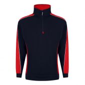 Avocet 1/4 Zip Sweatshirt Navy - Red 5XL