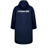 911 Adult Navy Changing Robe c/w BBF Breast logo and personalisation