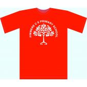 180B Kid's T-Shirt c/w Finmere front print-Red-3-4 Years
