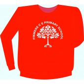 762M Adult Red Sweatshirt c/w Finmere School Logo