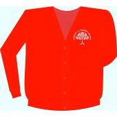 273M Adult Red Cardigan c/w Finmere Logo