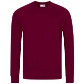 AWDis Academy Senior Raglan Sweatshirt - Burgundy Size XXL