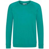 AWDis Academy Kids Raglan Sweatshirt - Emerald Size 13