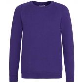AWDis Academy Kids Raglan Sweatshirt - Purple Size 13