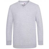 AWDis Academy Kids V Neck Sweatshirt - Grey Size 13