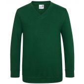 AWDis Academy Kids V Neck Sweatshirt - Green Size 13