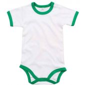 BabyBugz Baby Ringer Bodysuit - White/Kelly Green Size 12-18