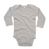 BabyBugz Baby Long Sleeve Bodysuit - Heather Marl Size 12-18