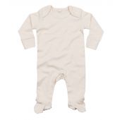 BabyBugz Baby Sleepsuit with Scratch Mitts - Natural Size 6-12