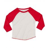 BabyBugz Baby Long Sleeve Baseball T-Shirt - White/Warm Red Size 18-24