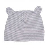 BabyBugz Little Hat with Ears - White/Heather Marl Size ONE
