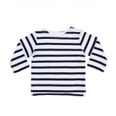 BabyBugz Baby Breton Long Sleeve T-Shirt - White/Nautical Navy Size 18-24
