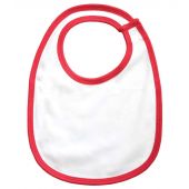 BabyBugz Single Layer Bib - White/Red Size ONE