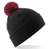 Beechfield Snowstar® Beanie - Black/Classic Red Size ONE