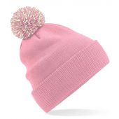 Beechfield Snowstar® Beanie - Dusky Pink/Off White Size ONE