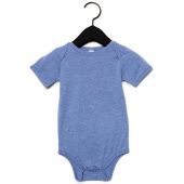 Bella Baby Tri-Blend Short Sleeve Bodysuit - Blue Tri-Blend Size 18-24