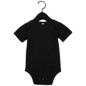 Bella Baby Tri-Blend Short Sleeve Bodysuit - Charcoal Black Tri-Blend Size 18-24