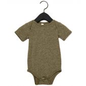 Bella Baby Tri-Blend Short Sleeve Bodysuit - Olive Green Tri-Blend Size 18-24