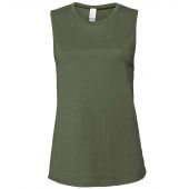 Bella Ladies Muscle Jersey Tank Top - Military Green Size XL