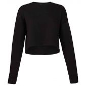 Bella Ladies Cropped Sweatshirt - Black Size XL