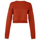 Bella Ladies Cropped Sweatshirt - Brick Size XL