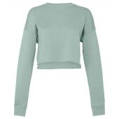 Bella Ladies Cropped Sweatshirt - Dusty Blue Size XL